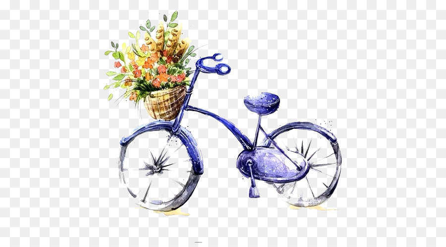 900x500 Bicycle Watercolor Painting Drawing Gratis