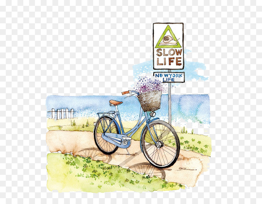 900x700 Download T Shirt Road Bicycle Watercolor Painting Watercolor Bike