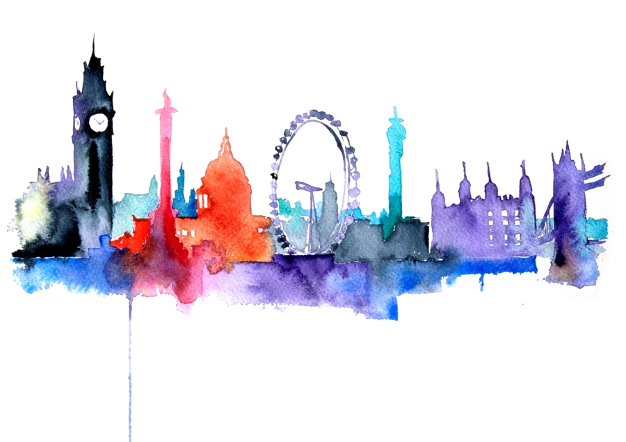 900x635 Big Ben. London Watercolor Art Print