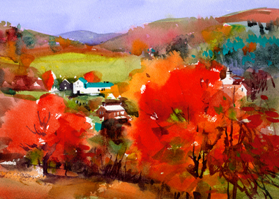 400x285 Big Brush Small Paper Joe Cibere Watercolor Blog