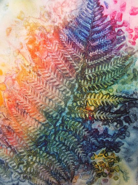 479x640 Monoprinting With Watercolor And Leaves, Big Fun! Arts Amp Crafts