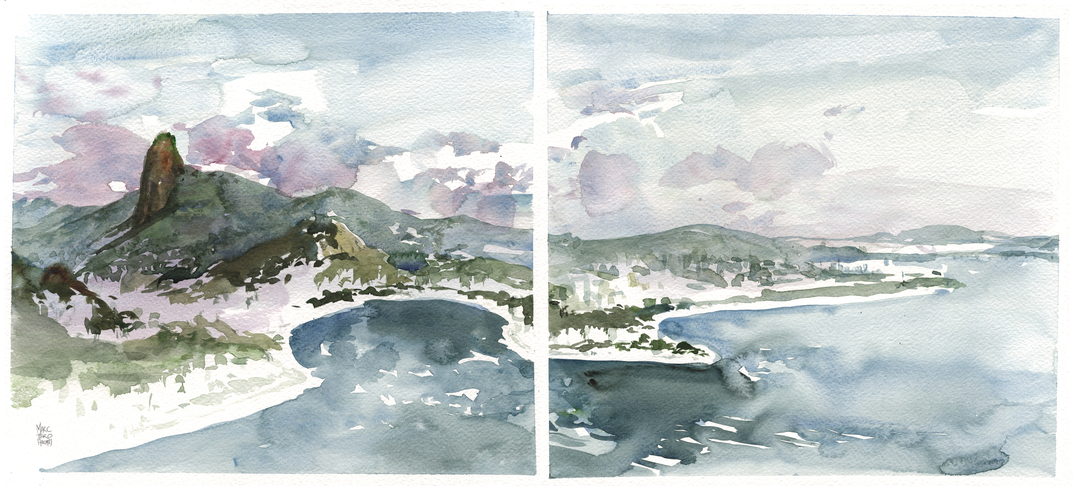2205x1000 Watercolor Sketching In Rio De Janeiro The Three Big Shapes