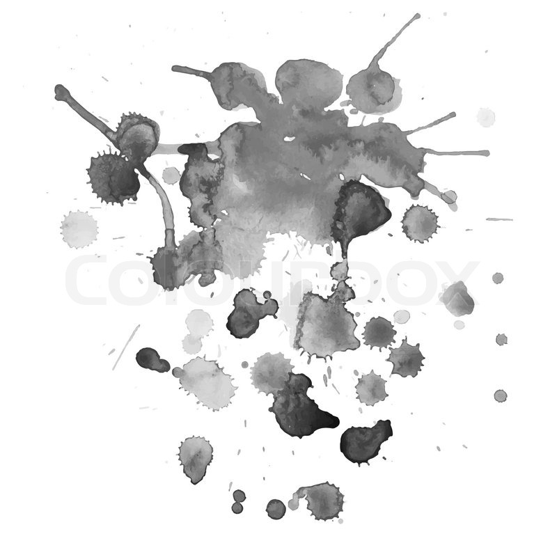 800x800 Spray Vector Paint, Watercolor Splash Background, Black And White