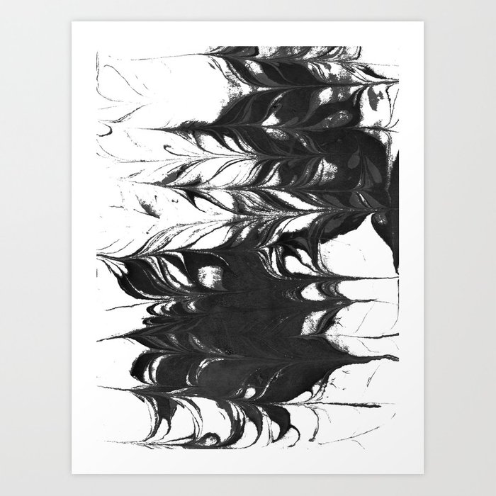700x700 Suminagashi 2 Black And White Marble Spilled Ink Ocean Swirl