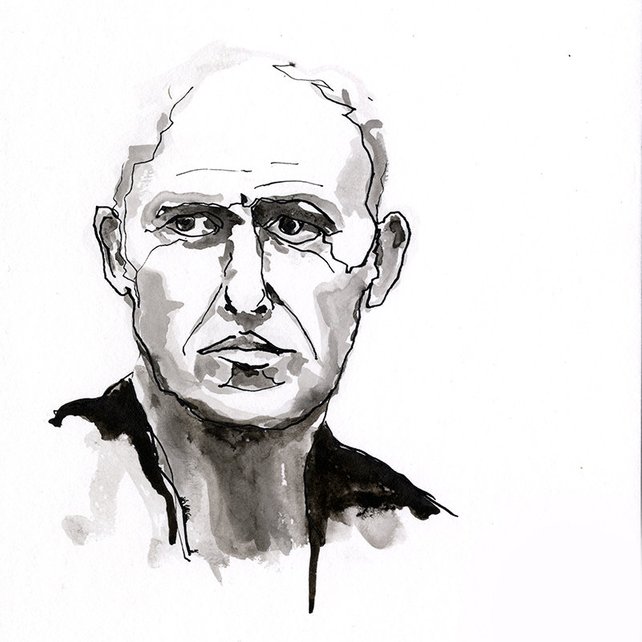 642x642 Black And White Fine Wall Art Original Watercolor Portrait Etsy