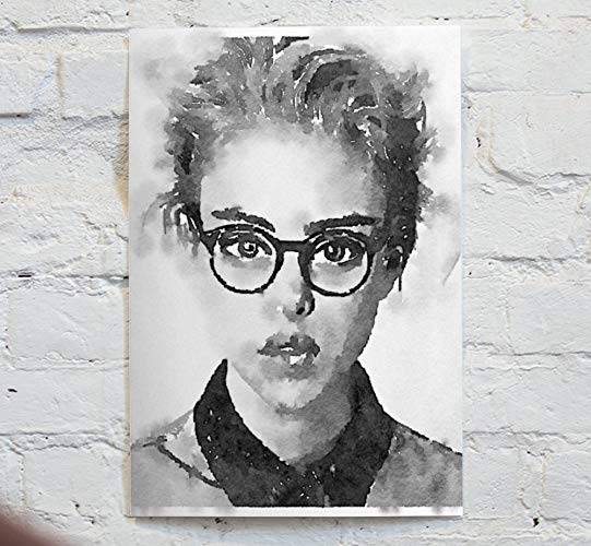541x500 Watercolor Black And White Portrait