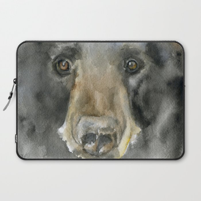 700x700 Black Bear Watercolor Laptop Sleeve By Susanwindsor Society6