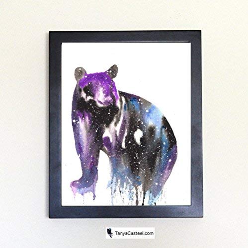499x500 Black Bear Galaxy Spirit Animal Art Print From