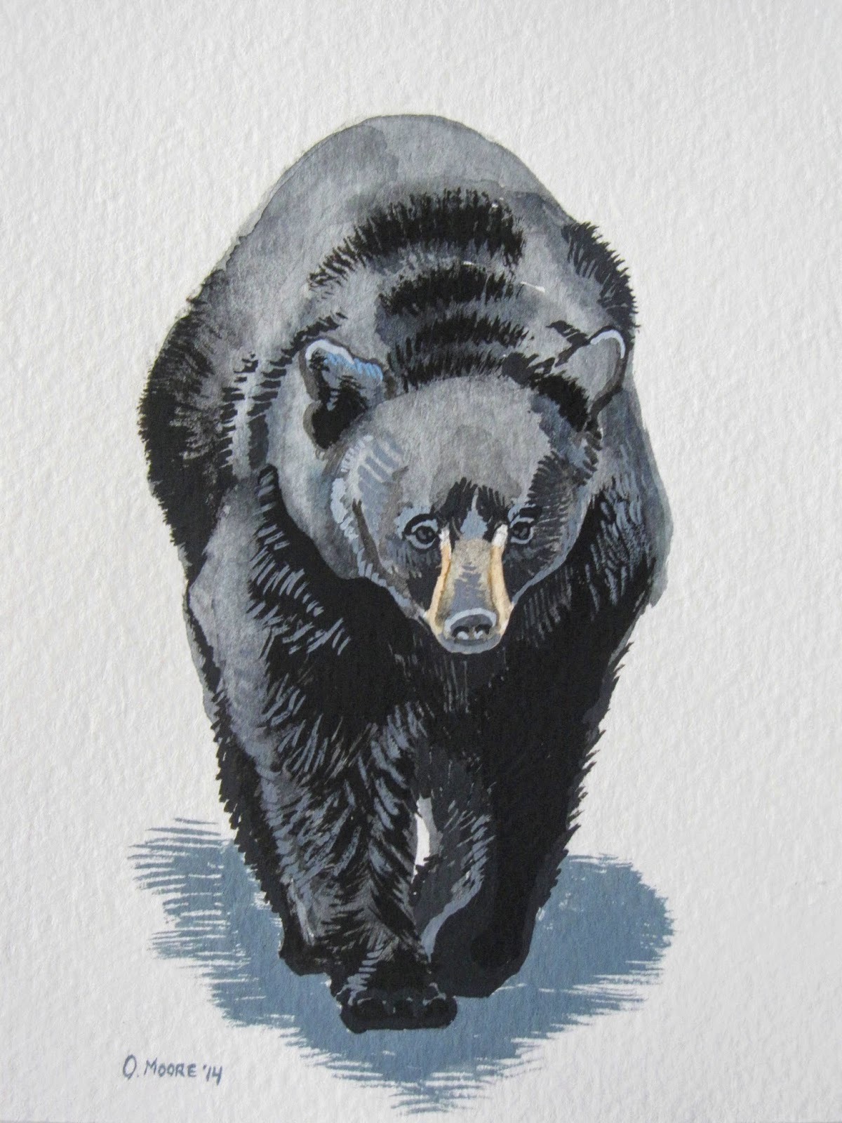 1200x1600 Poofydove Black Bear Watercolor Painting