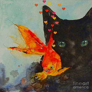 300x300 Cat Watercolor Paintings Fine Art America