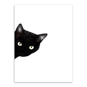 300x300 Stay Curious Black Cats Watercolor Art Print Trudeko Trudeko