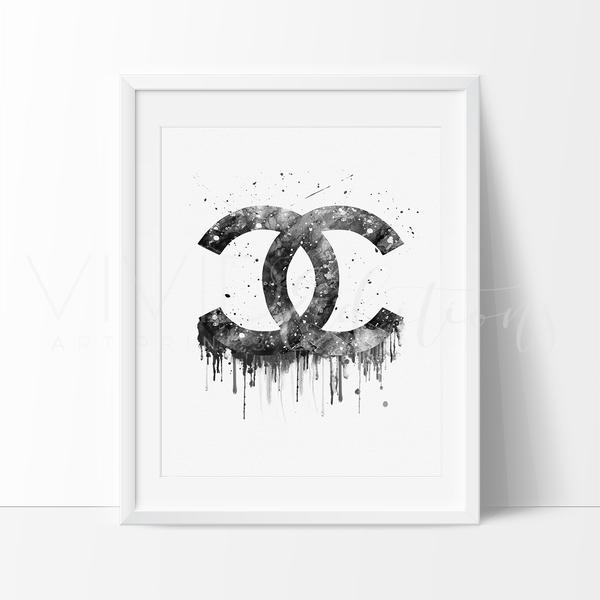 600x600 Exclusive Chanel Monogram Logo Modern Fashion Art Print