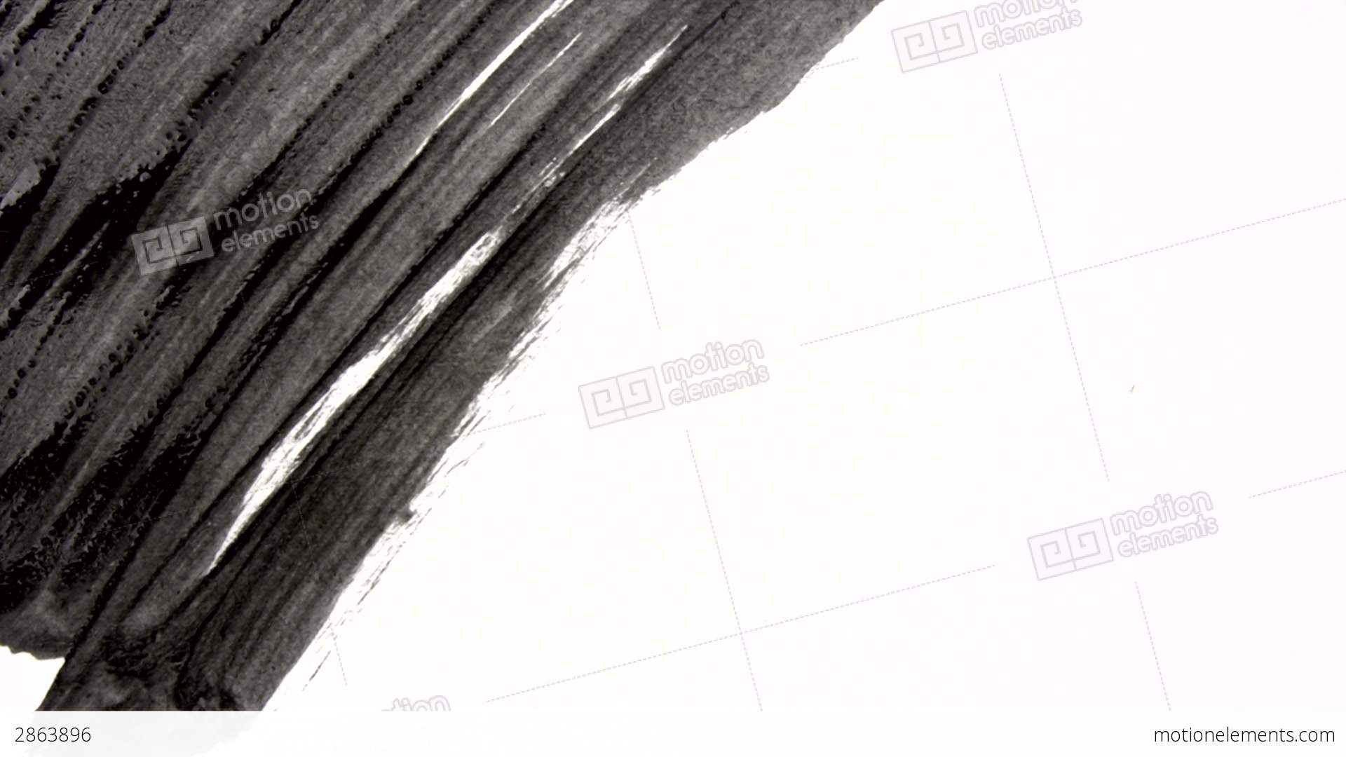 1920x1080 Painting With Black Watercolor Stock Video Footage 2863896