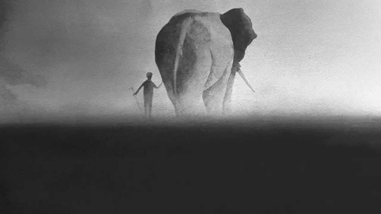 1280x720 Black And White Watercolor Painting