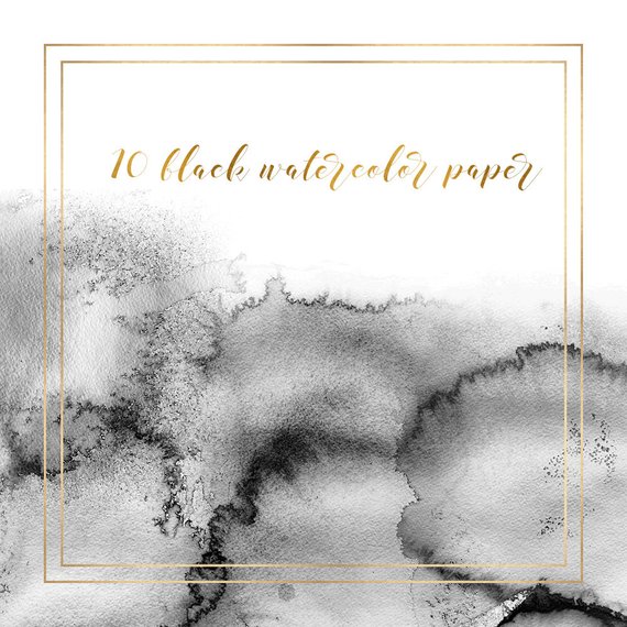 570x570 Black Watercolor Digital Paper Black Watercolor Paper Etsy