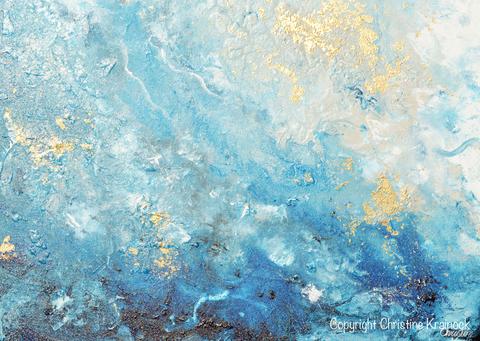 480x341 Custom For Barbara Original Art Modern Blue Abstract Painting