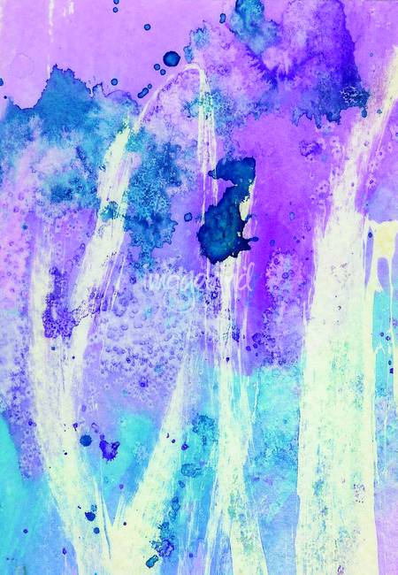 450x650 Blue And Purple Abstract Watercolor By Lynnette Prock