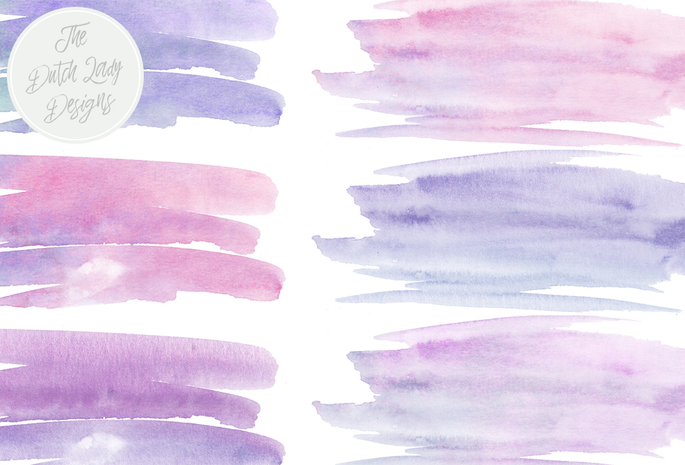 1000x679 Purple Amp Blue Watercolor Brush Stroke Clipart By The Dutch Lady