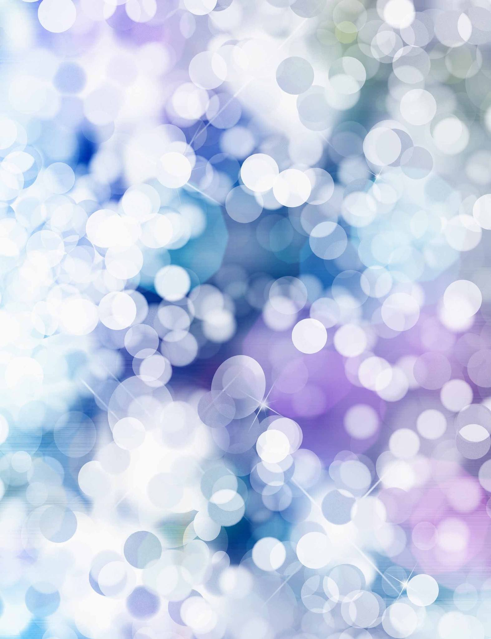1575x2048 Blue And Purple Watercolor Bright Silver Bokeh Printed Backdrop