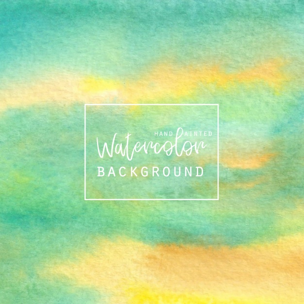 626x626 Green And Yellow Watercolor Background Vector Free Download