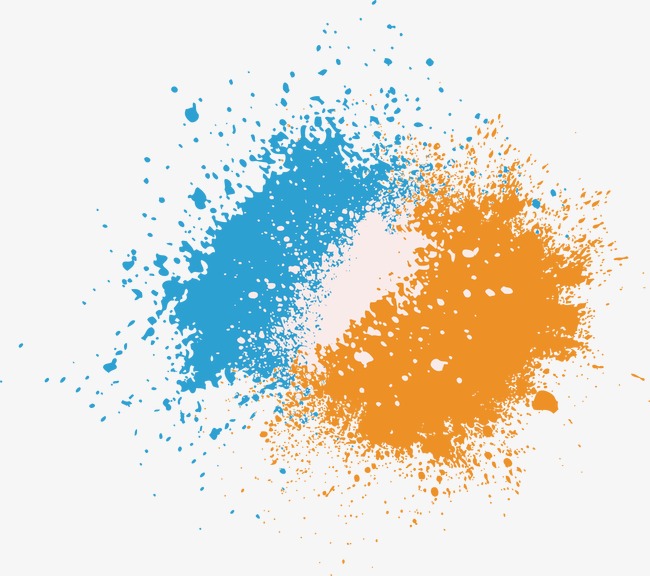 650x576 Watercolor Splash Spilled Ink Effect, Blue Yellow Background