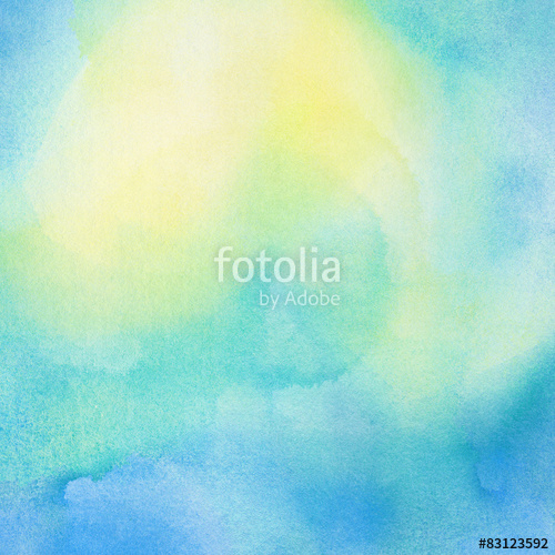 500x500 Abstract Painted Blue And Yellow Watercolor Background Stock