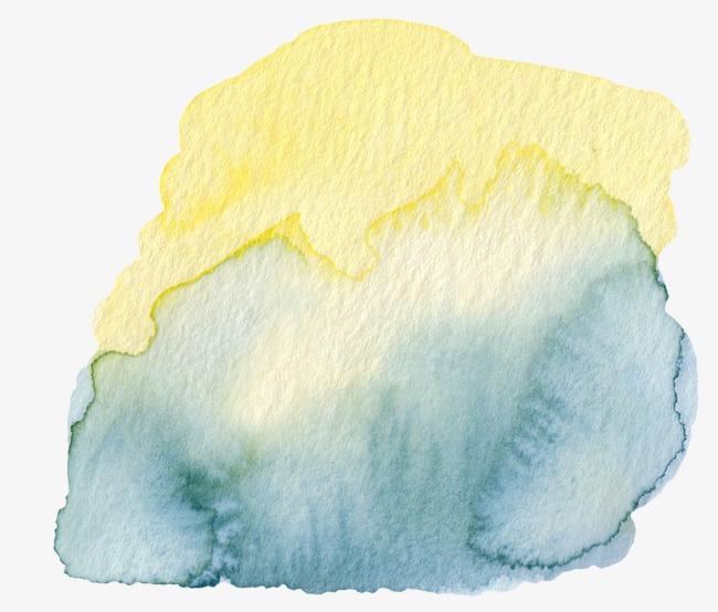 650x554 Yellow And Blue Watercolor Effect, Watercolor Clipart, Drawing Ink