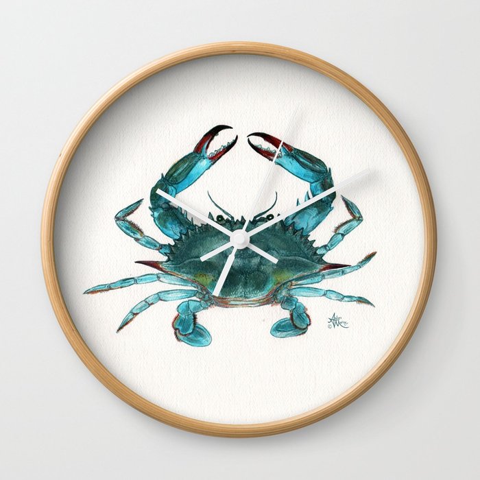 700x700 Blue Crab By Amber Marine ~ Watercolor Painting, Illustration