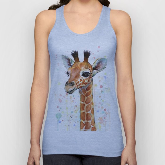 700x700 Giraffe Baby Animal Watercolor Whimsical Nursery Animals Unisex