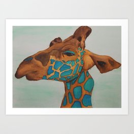 264x264 Giraffe Watercolor Art Prints Society6