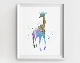 340x270 Blue Giraffe Etsy