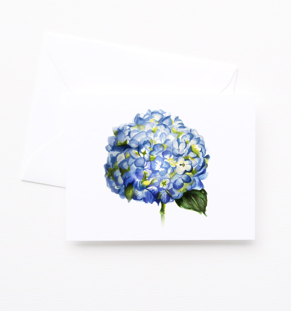 1200x1282 Blue Hydrangea Note Card Set Custom Watercolor Invitations