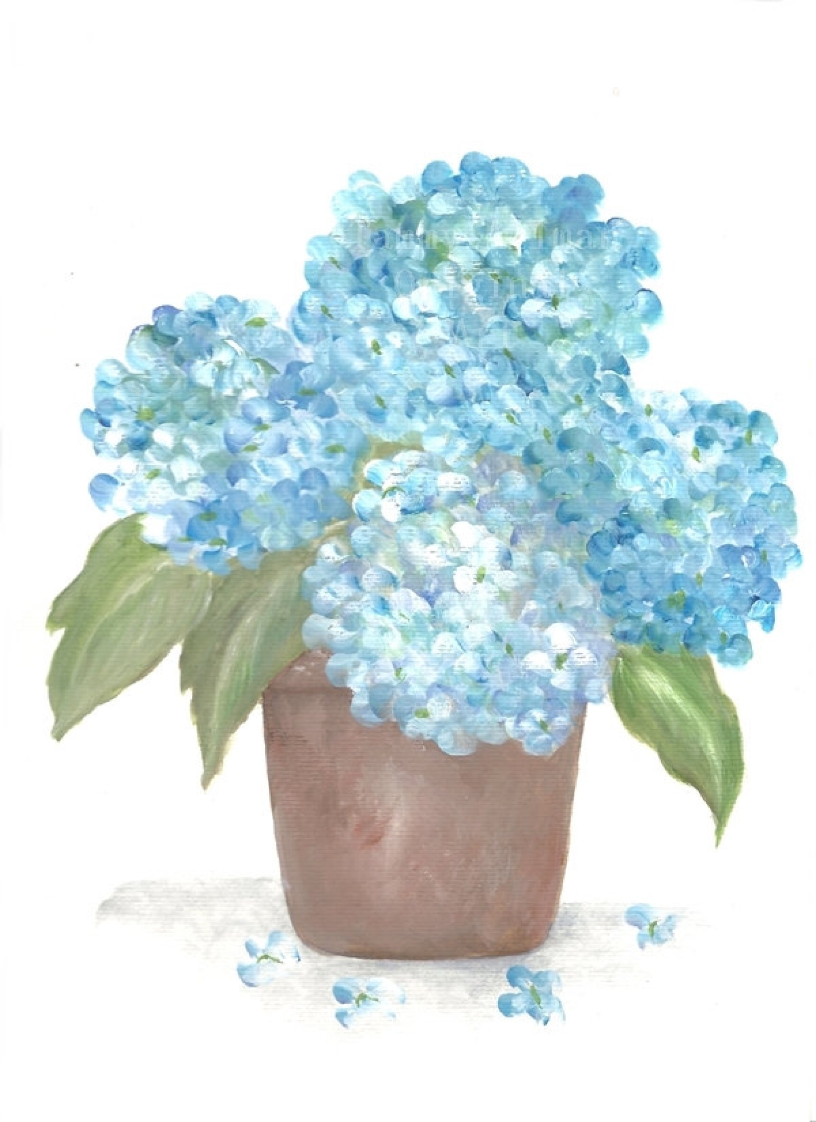 1600x2200 Original Watercolor Clay Pot Series, Original Watercolor Print