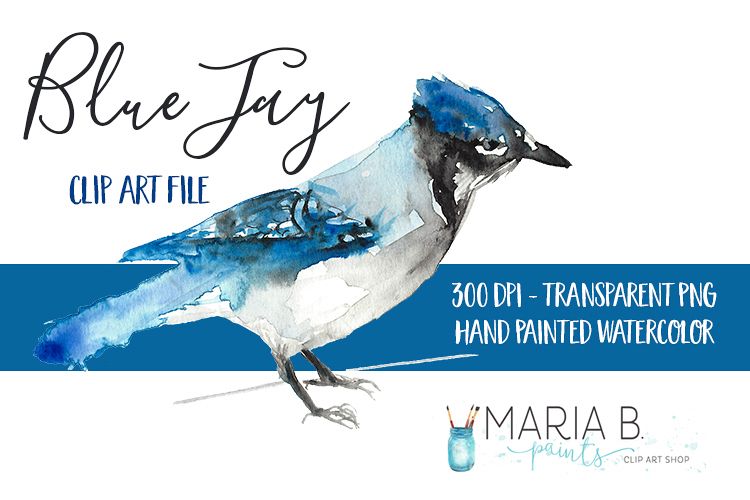 750x500 Blue Jay Bird Watercolor Clip Art Png