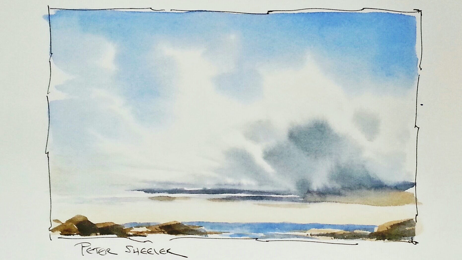 1862x1048 How To Paint Clouds And Sky In Watercolor. In Real Time. Simple