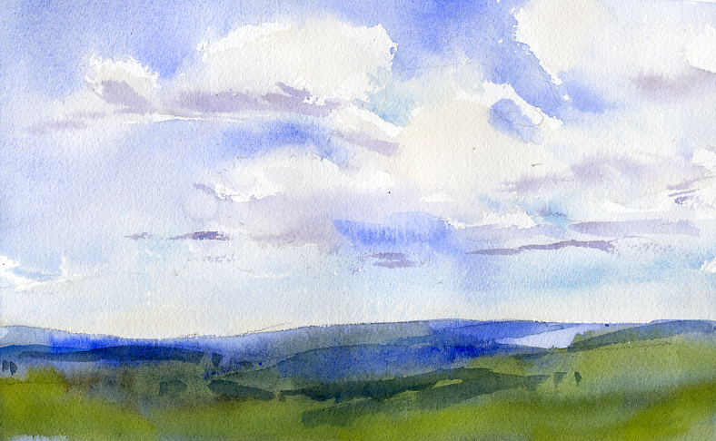 788x486 Sketch Of The Day Sky And Clouds In Watercolor Vermont