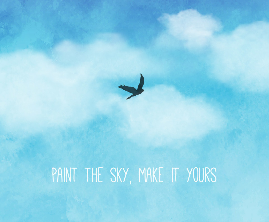 1136x936 Blue Watercolor Sky And Clouds Background Vector Art Amp Graphics