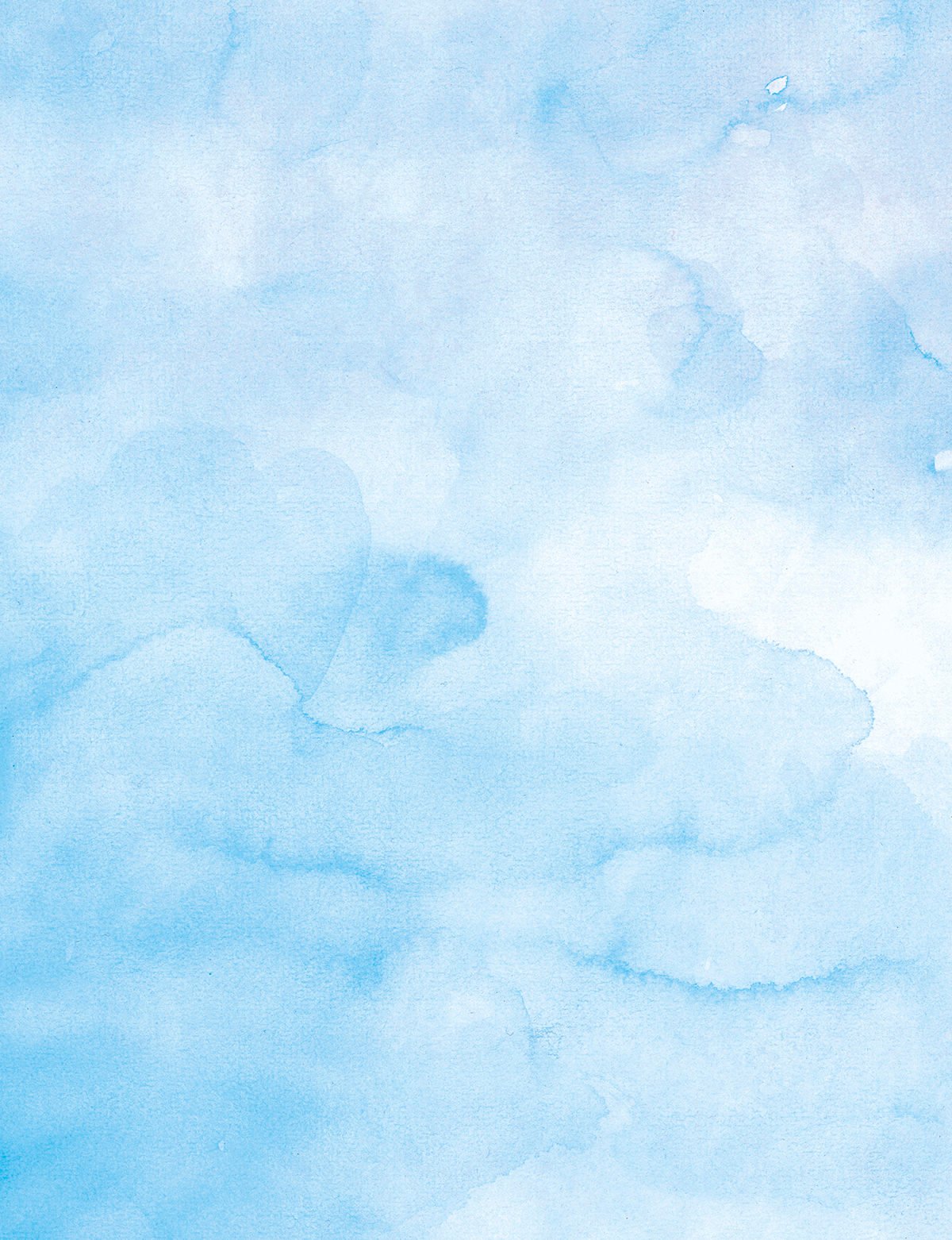 1200x1562 Blue Watercolour Background Print