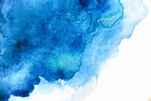 612x408 Blank Abstract Light Blue Watercolor Background Isolated On White