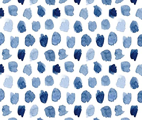 463x392 Watercolor Fabric Watercolor Abstract Shapes In Blue