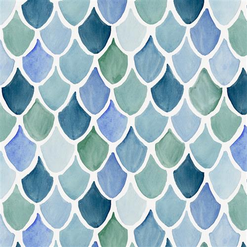500x500 Blue Watercolor Scales Throw Pillow Carousel Designs