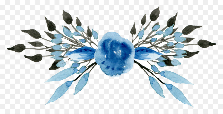 900x460 Watercolor Flowers Watercolor Painting Blue Clip Art