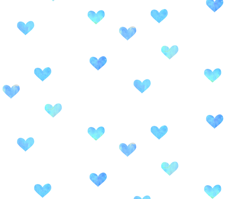 470x402 Blue Watercolor Hearts Wallpaper