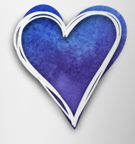 190x202 Blue Watercolor Heart By Sergej Bodak Spreadshirt