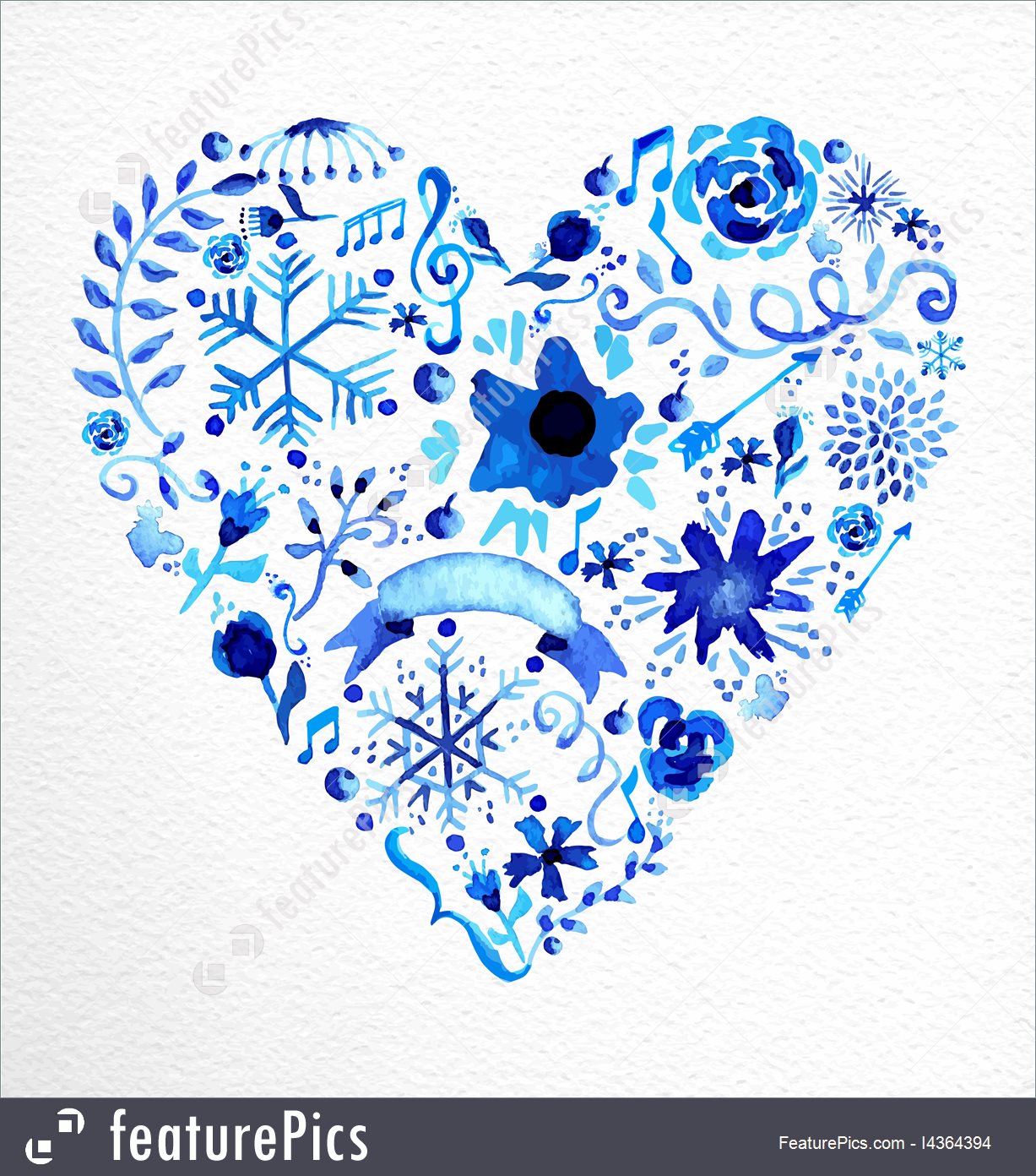 1227x1392 Watercolor Heart Love Shape Illustration