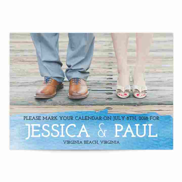 720x720 Blue Watercolor Ombre Photo Save The Date