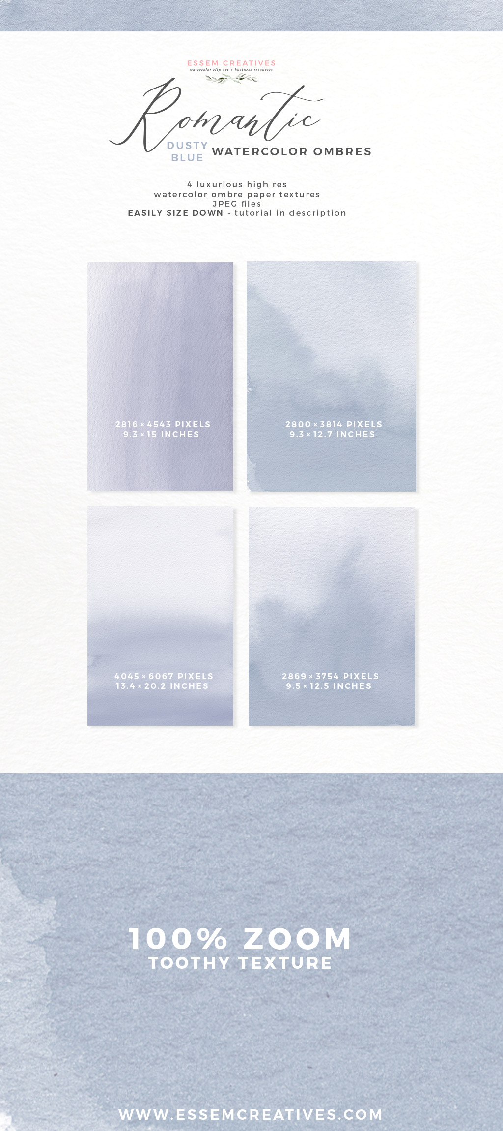 1024x2300 Dusty Blue Watercolor Backgrounds Splashes For Wedding Invitations