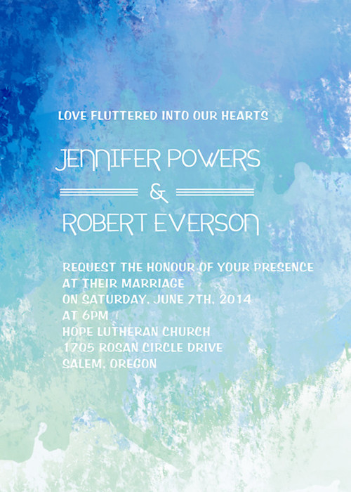 500x700 Summer Ombre Blue Watercolor Pocket Wedding Invitations Ewpi167 As