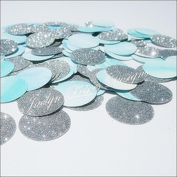 598x600 Blue Ombre Real Watercolor Amp Silver Glitter Party Confetti