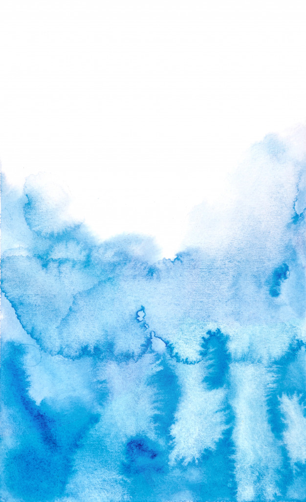 626x1027 Abstract Blue Watercolor Backgrounds, Hand Paint On Paper. Photo